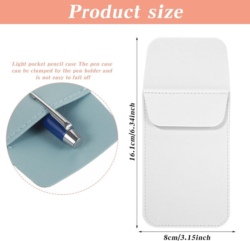 Elegaperma 4pcs Pocket Pen Holder, Pen Pocket Holder Handcrafted from Soft Faux Leather, Pocket Protectors Storage Organized, for Shirts, Pants, Lab Coats, Nurses Day Gift Hospital - Image 2